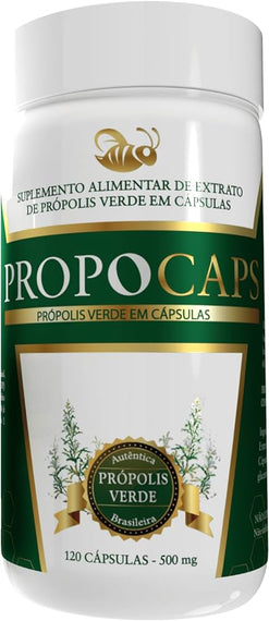 Propolis - Propocaps Própolis Verde em Cápsula 500mg | Extrato de Própolis | Própolis Verde em Cápsula (120)